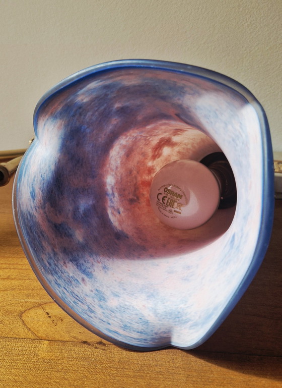 Image 1 of Art Nouveau stijl lamp- Messing en glaspasta- 1920's