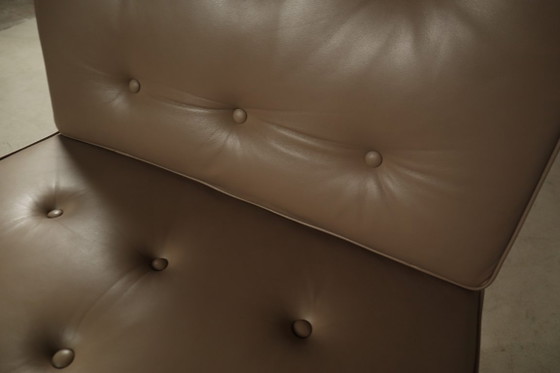 Poltrona Florence Knoll, Poltrone, Cromo, Pelle, Beige, Vintage (foto 12 di 15)