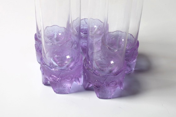 Set van 5 vintage lila bekers / LACS Kristallglas / Italië / jaren 70 – Glazen & Karaffen, Crystal (photo 5 of 11)