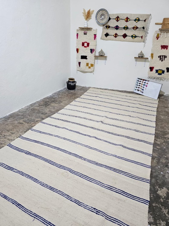 Antique Berber Kilim Rug - Unique Piece 390cm x 175cm – Rugs & carpets, Cotton, Wool (photo 7 of 9)