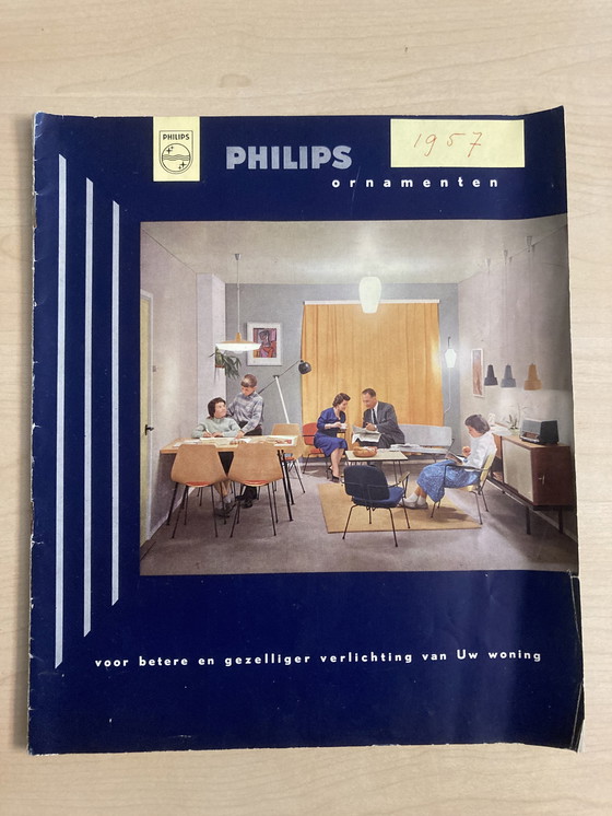 Image 1 of 2x lampade a sospensione Philips vintage (design Louis Kalff) 1957