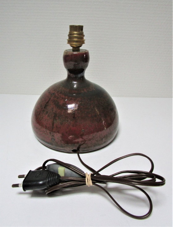 Image 1 of Fontgombault-Lampe, glasiertes Steinzeug, signiert