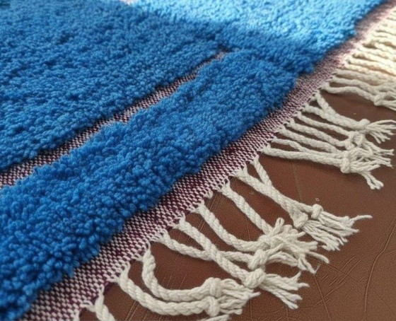 Alfombra bereber grande de 450 cm x 350 cm, lana natural, marroquí. – Wool (photo 3 of 7)