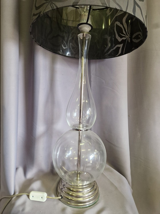 Image 1 of Lampada da tavolo in vetro vintage 