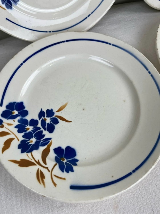 4 platos llanos antiguos – Loza, Porcelain (photo 5 of 11)