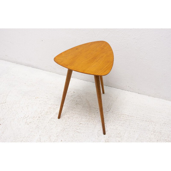 Image 1 of Vintage tripod stool in beechwood, Czechoslovakia 1960s