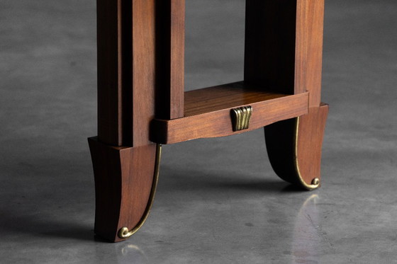 Image 1 of Art-Deco-Esstisch aus Parkett – 1930er Jahre