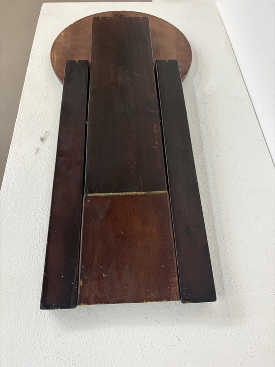 Image 1 of Old Adrian Brown Reed Folding Stool 