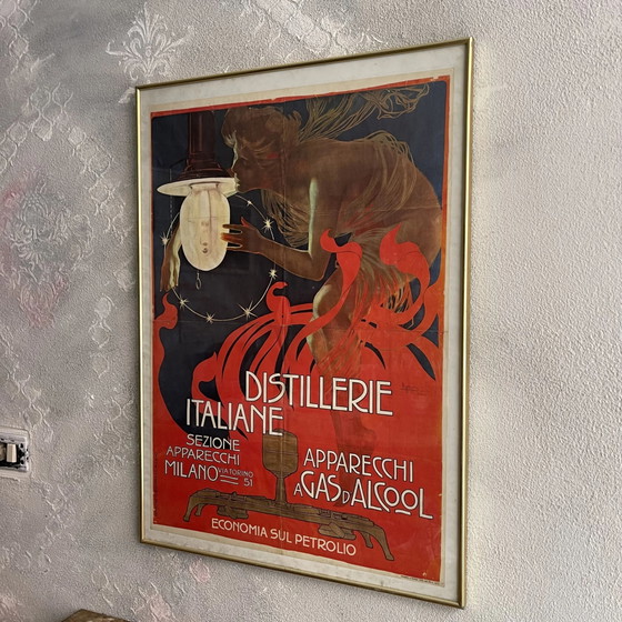Litografia pubblicitaria incorniciata Distillerie Italiane 1970 – Home Design, Litografie e stampe, Carta (photo 3 of 7)