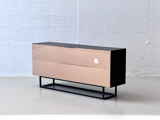 Image 1 of Modern black En Casa Boxholm sideboard in walnut look