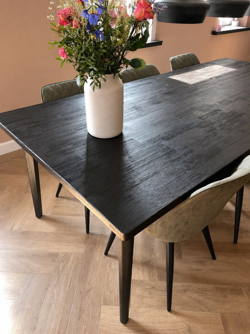 New | SMAQQ Design Black Dining Table 240x110cm – eettafels, Wood (photo 2 of 7)
