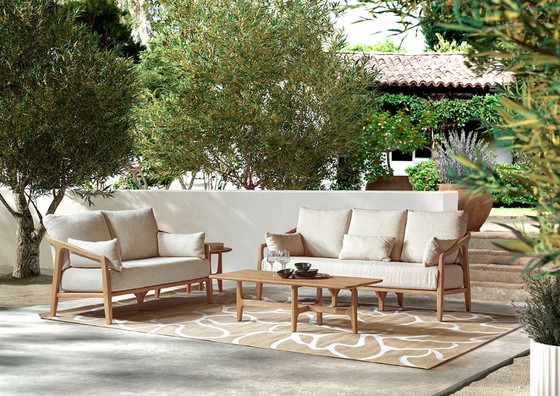 Image 1 of 3-zit teak naturel