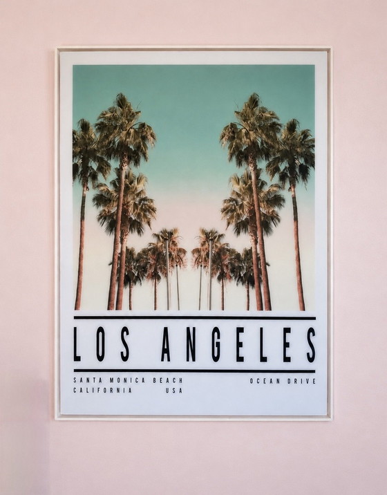 Los Angeles Plexi im Rahmen, Wanddekoration, Plexiglas, Holz, Mehrfarbig (Foto 9 von 9)