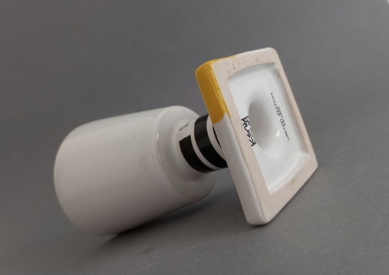 Image 1 of Juraj Mihalik postmodern/pop art footed cup - Art4 Ergo Keramik 1980s