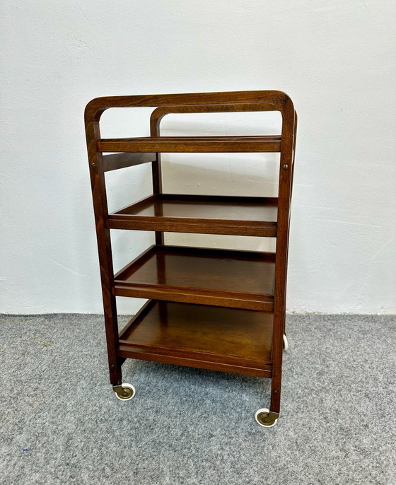 Vintage Bar Cart Thonet Style Bentwood 1930s, Brown (photo 9 of 9)