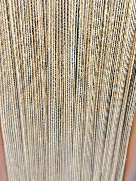 Image 1 of Lampada da terra di metà secolo, sisal/teak, Temde, Svizzera, anni '60