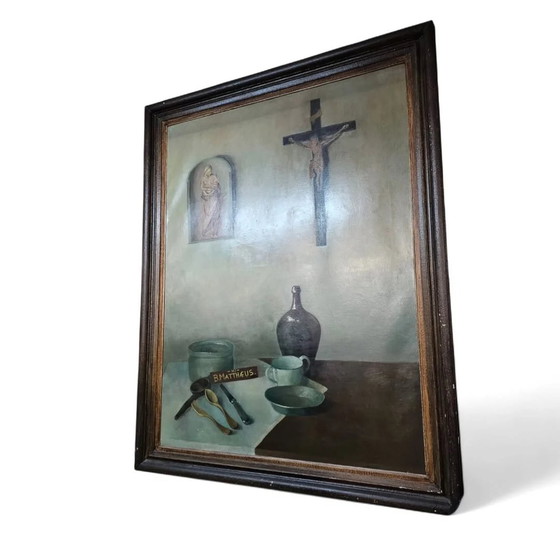 Ugly Beautiful / dipinto a olio natura morta su tela / iconografia religiosa con oggetti quotidiani / anni (photo 2 of 9)