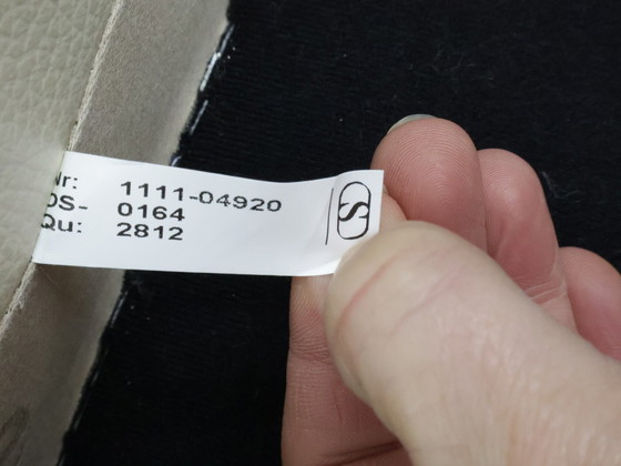 Image 1 of Sofá De Sede DS164 de piel color blanco roto