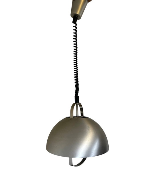 lustre up and down en métal brossé 1970
