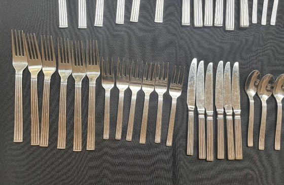 Image 1 of Set di posate moderne francesi per 6 persone: posate Amefa in acciaio inossidabile