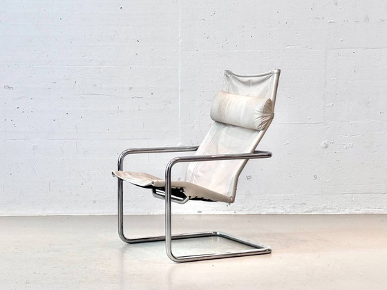 Fauteuil Cantilever Vintage Heinrich Pfalzberger avec Ottoman, Suisse – Leather (photo 16 of 16)