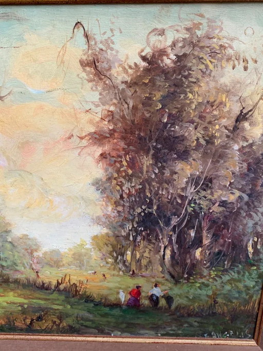 Painting "Forest landscape". – schilderijen tekeningen, Canvas (photo 2 of 5)