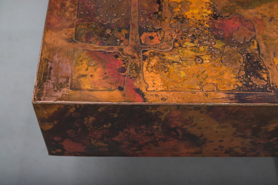 Image 1 of Tavolino da caffè vintage in rame di Bernhard Rohne, anni '70