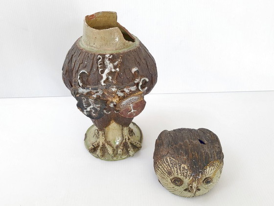 Image 1 of Precioso bombonera antigua de cerámica firmada con la letra "N", ¿de época del siglo XIX?