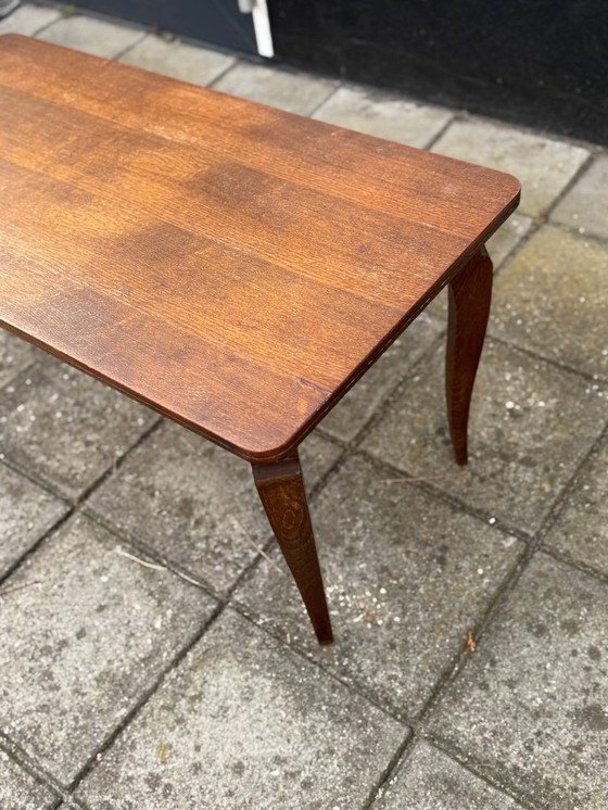 Image 1 of Vintage Oak Cabriole Leg Salon Table