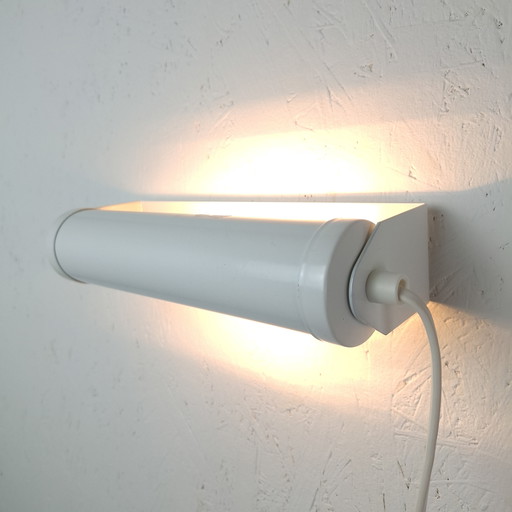 Vintage Wandleuchte G&G, weißes Metall, 70er Jahre, Memphis Milano