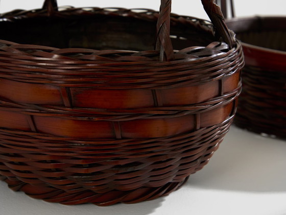 Image 1 of Set di cestini di bambù Ikebana Maeda Chikubōsai periodo Meiji 