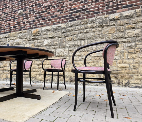 Image 1 of Thonet Eettafelset Eettafel Groep Stoelen Tafel Vintage