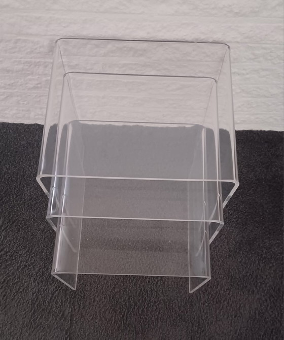 Image 1 of Mini,Mimi Set,3 Tables d'appoint,Plexi,Plastique,Translucide en forme de U