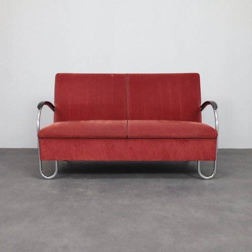 Divano Bauhaus, modello 444 di W.H. Gispen per Dutch Originals, Paesi Bassi, anni '90