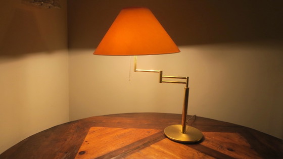 Lámpara de mesa italiana multi-ajustable de latón de Relux Milano, década de 1970. – Lámparas de mesa, Brass (photo 12 of 12)