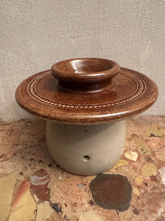 Image 1 of Ceramica d'epoca in gres di Berry, prodotta in Francia, per burriere d'acqua. Gres d'epoca.