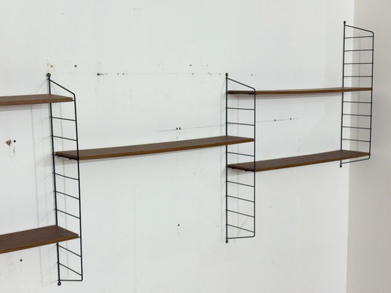 Image 1 of Prachtige wandplank/wandplank met touwmotief – design uit het midden van de vorige eeuw