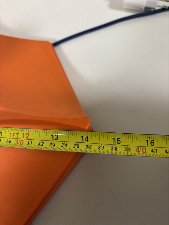 Image 1 of Lámpara de pared o techo de la era espacial naranja – Hofmeister, década de 1970 – Futurista de mediados de siglo