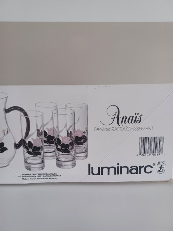 Image 1 of Luminarc "Anaïs" Carafe Set - An icon of 1980s glass design