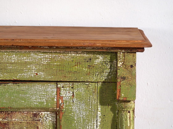 Antique chest of drawers with green patina (c.1920) #59 (photo 34 of 40)