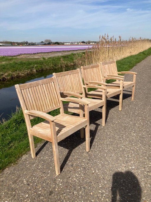 Set di 4 sedie da giardino Allure in teak