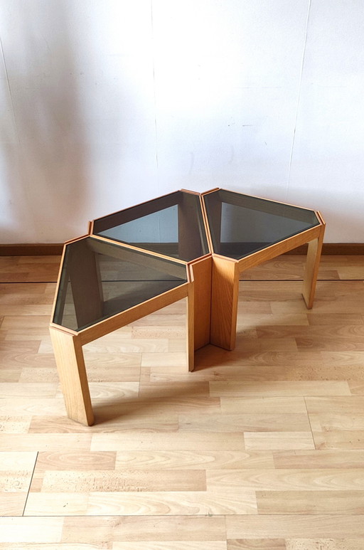 Set of 3 Porada Arredi Stackable Side Tables, 1970s