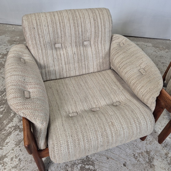 Image 1 of H.W. Klein Bramin vintage jaren 60 lounge relax stoelen teak