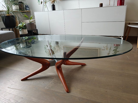 Image 1 of Porada Denuo Salontafel – Italiaans Design – Massief Hout & Glas
