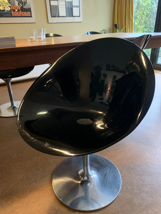 Image 1 of Chaises noires Eros Kartell Starck 6