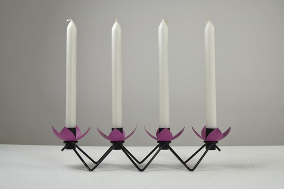 Image 1 of Candelabro Mid-Century Modern disegnato da Gunnar Ander per Ystad-Metall, Svezia, anni '50