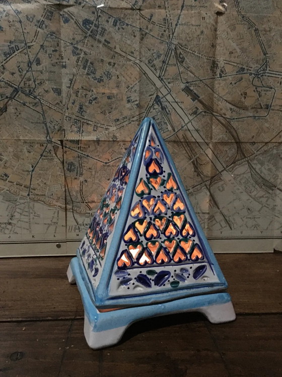 Fotoforo piramide in ceramica – Portacandele, Porcelain, Vintage (photo 5 of 8)