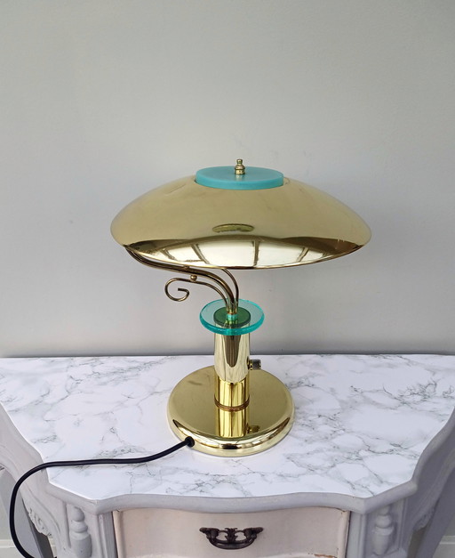 Lampada da banchiere vintage, lampada a fungo