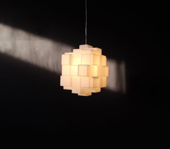 Image 1 of Chris Jackson hanglamp voor Dark, kunststof hanglamp model Metropolis, Space age lamp