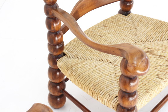 Image 1 of Fauteuils vintage en fuseau Charles Dudouyt 1940s